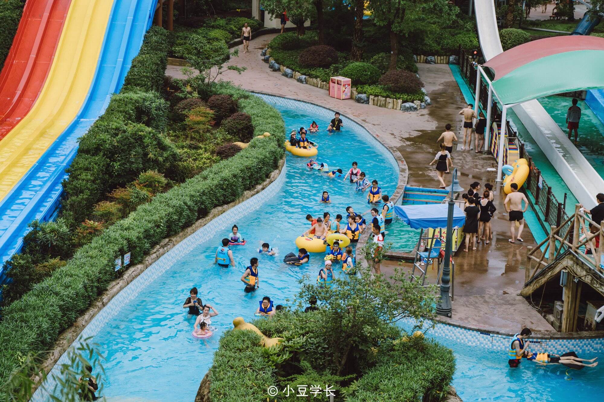 Waterparks are very popular in China during the summer heat