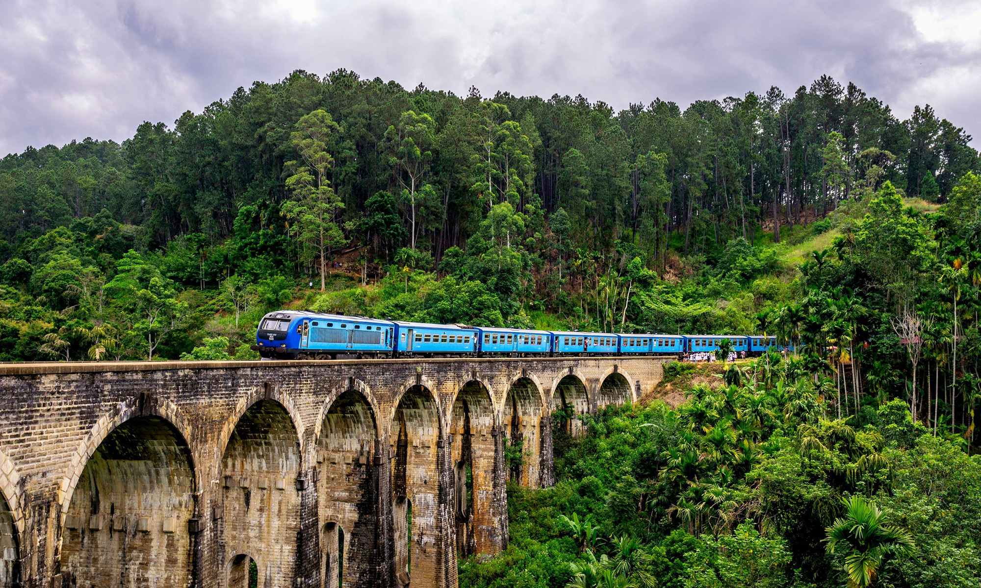 Taking a train drive through Sri Lanka