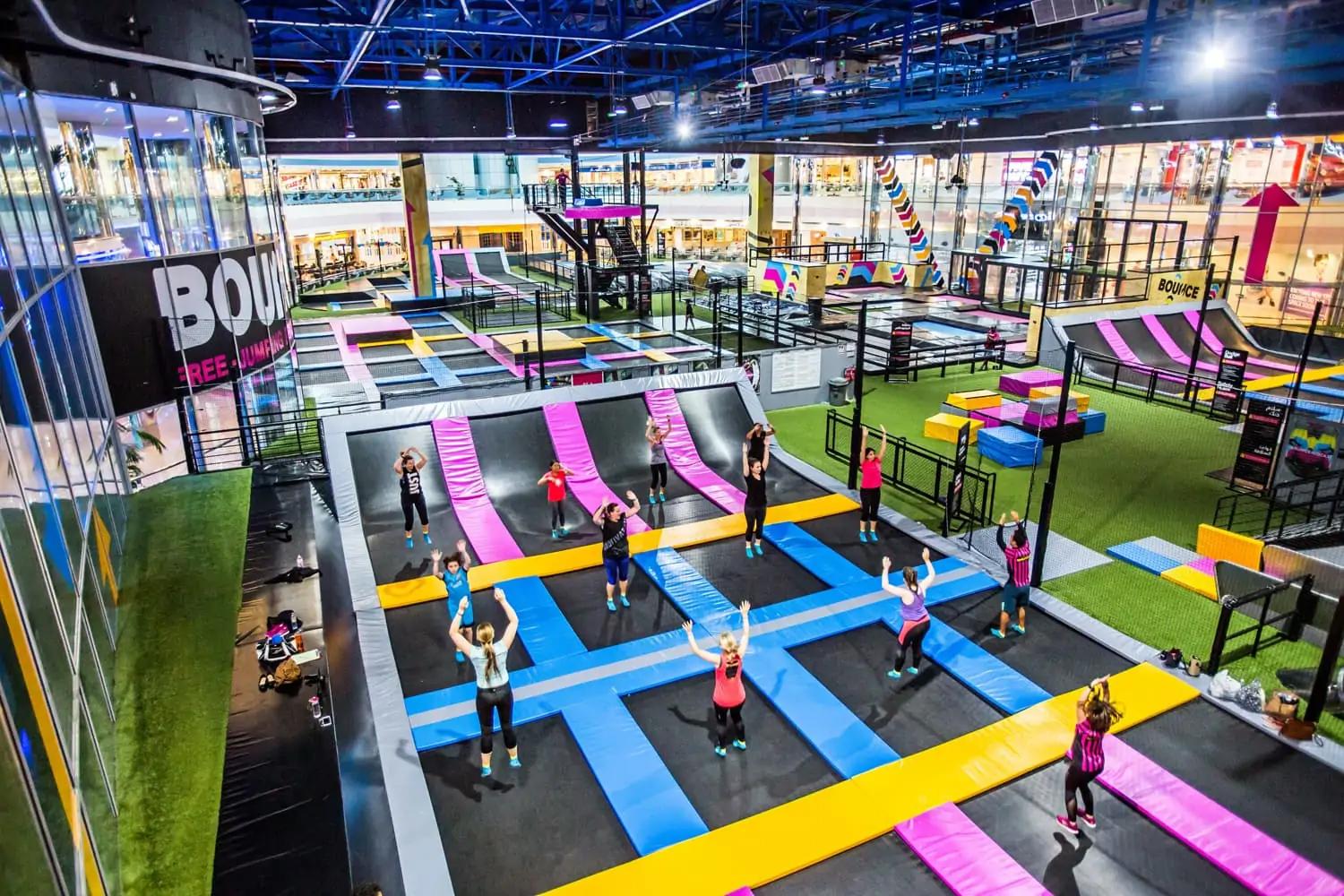 The Bounce Indoor trampoline park in Dubai