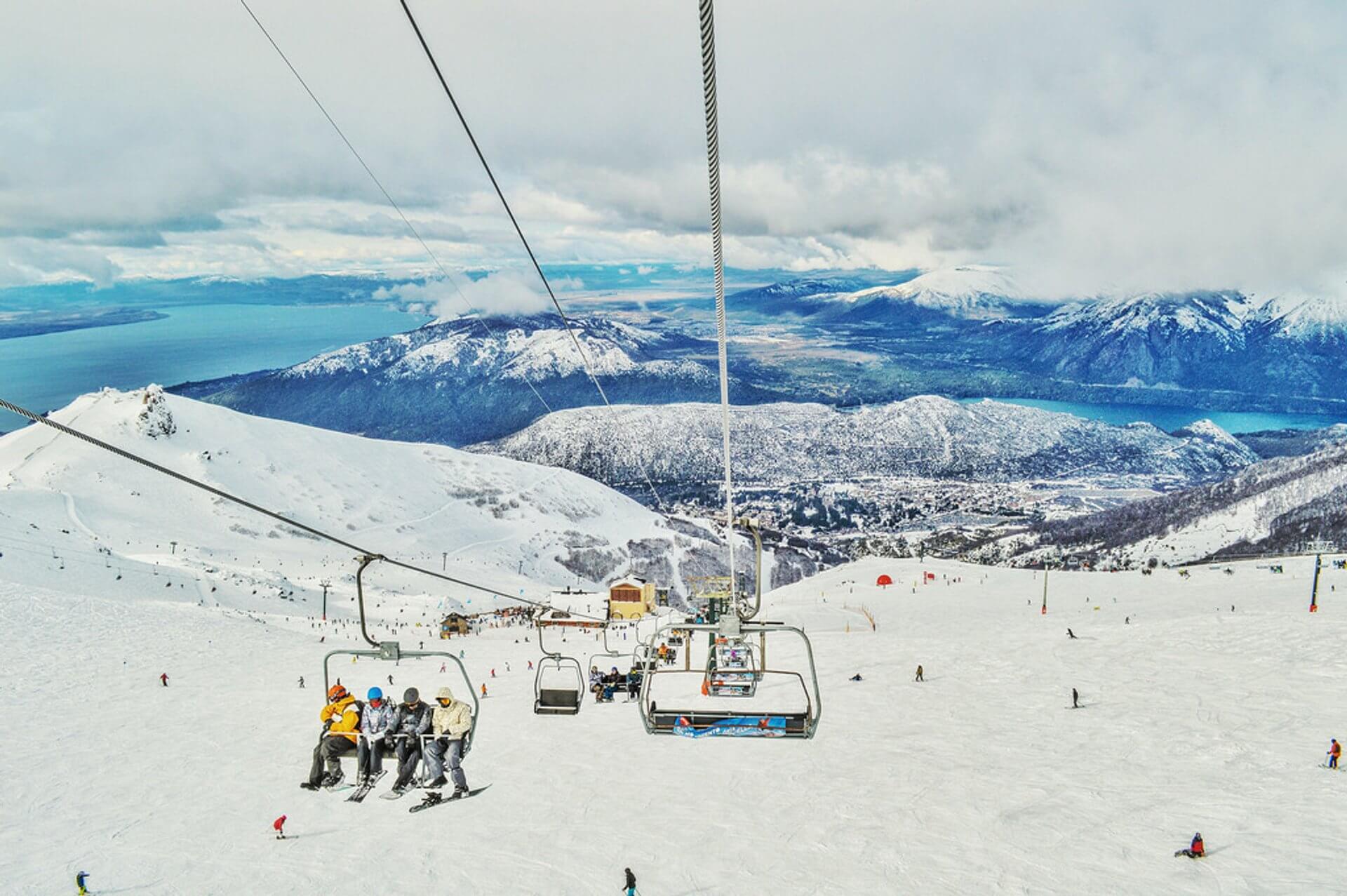 The Andes mountains provide excellent skiing for the whole family