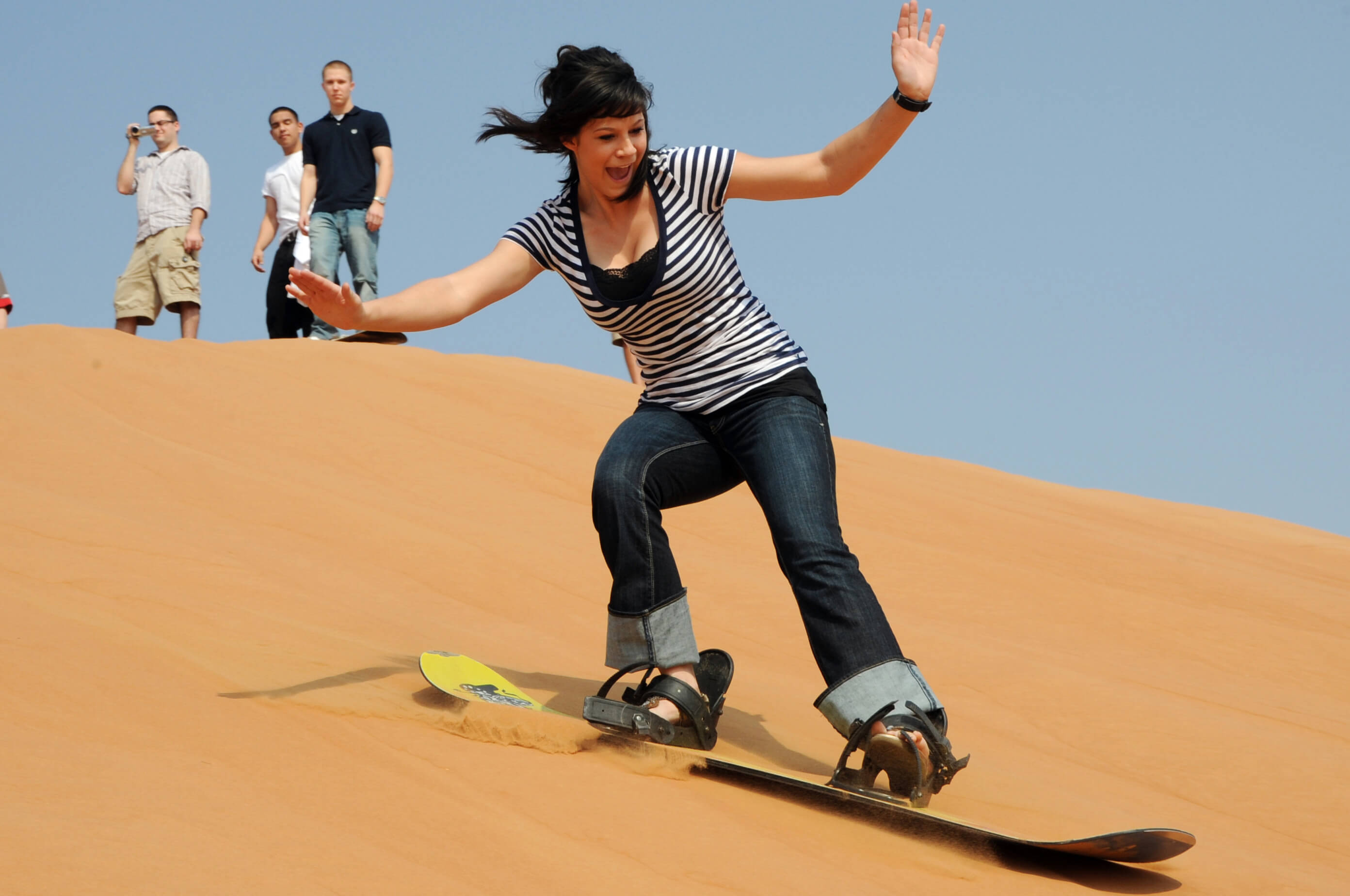 Sandboarding in the Sahara