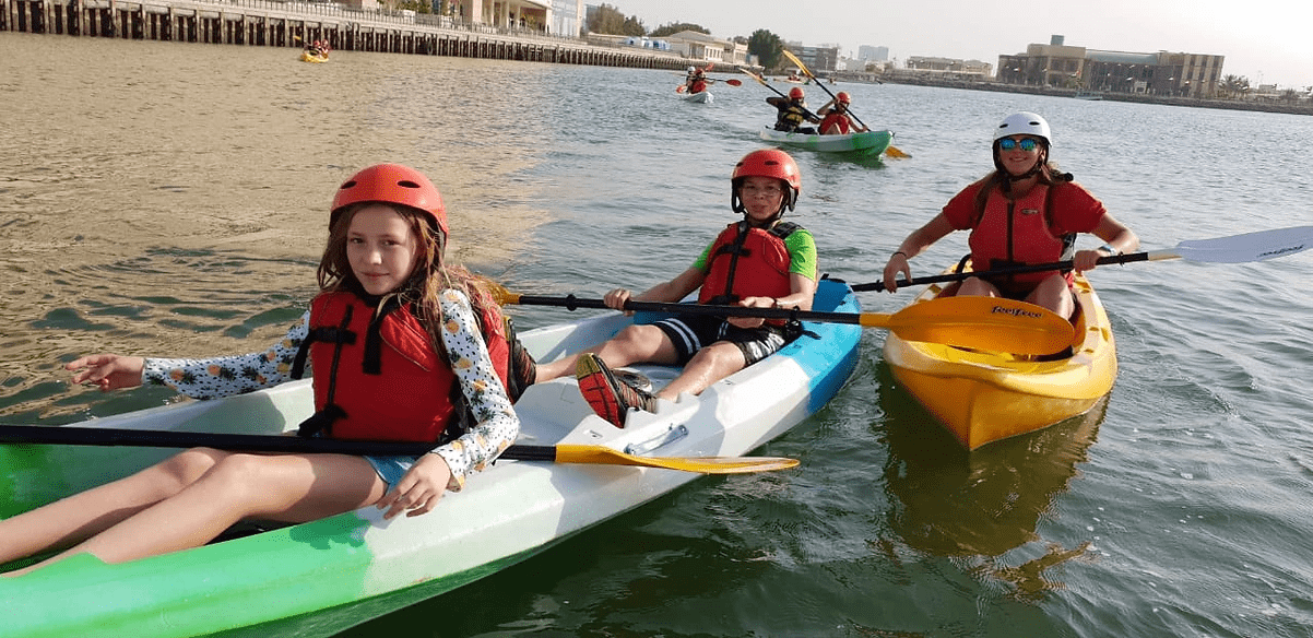 Families with children can explore RAK's mangroves by kayak and literally lose themselves in the natural splendour