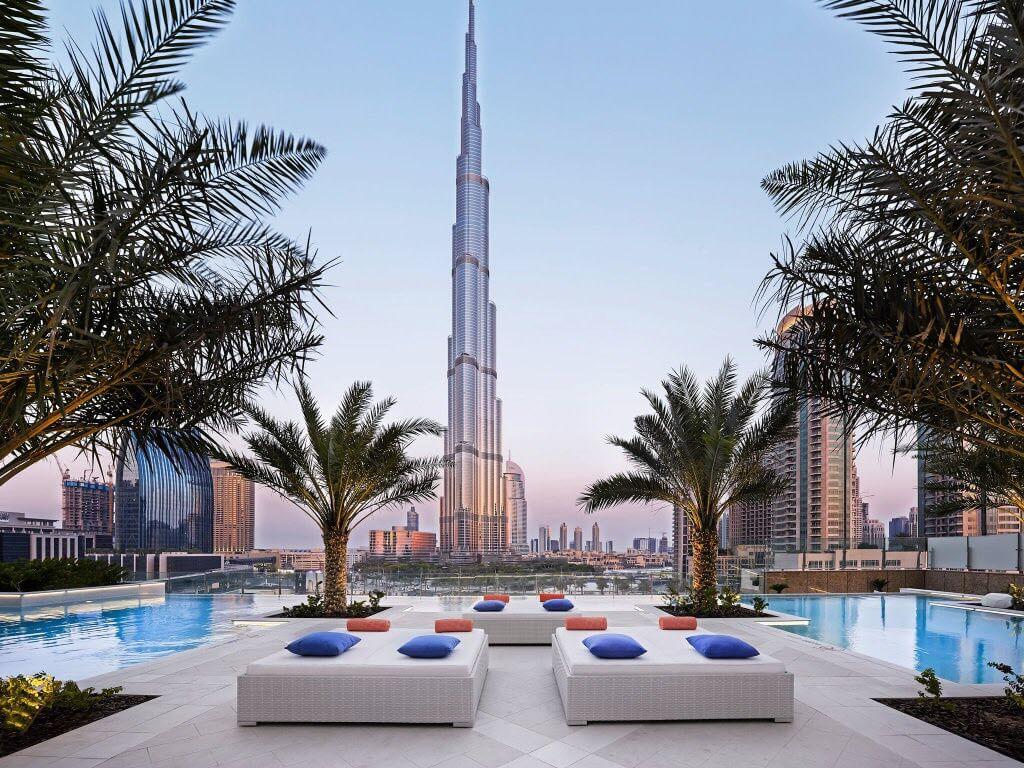 Sofitel Downtown Dubai Rooftop Pool Seating