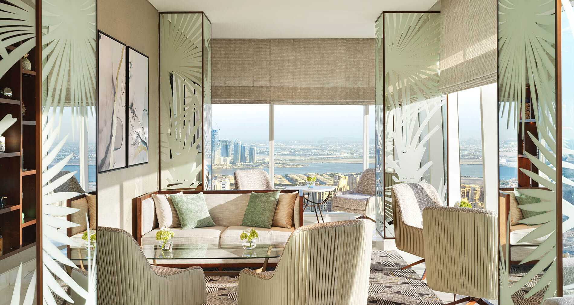 Sofitel The Obelisk Dubai Executive Club Lounge Club Millu00e9sime Sofa Area