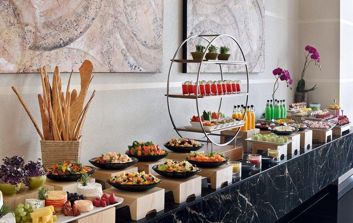 Address Dubai Marina Executive Club Lounge Canapes Close Up