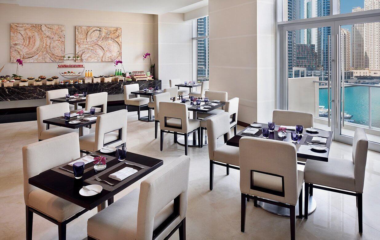 Address Dubai Marina Executive Club Lounge Dining Tables