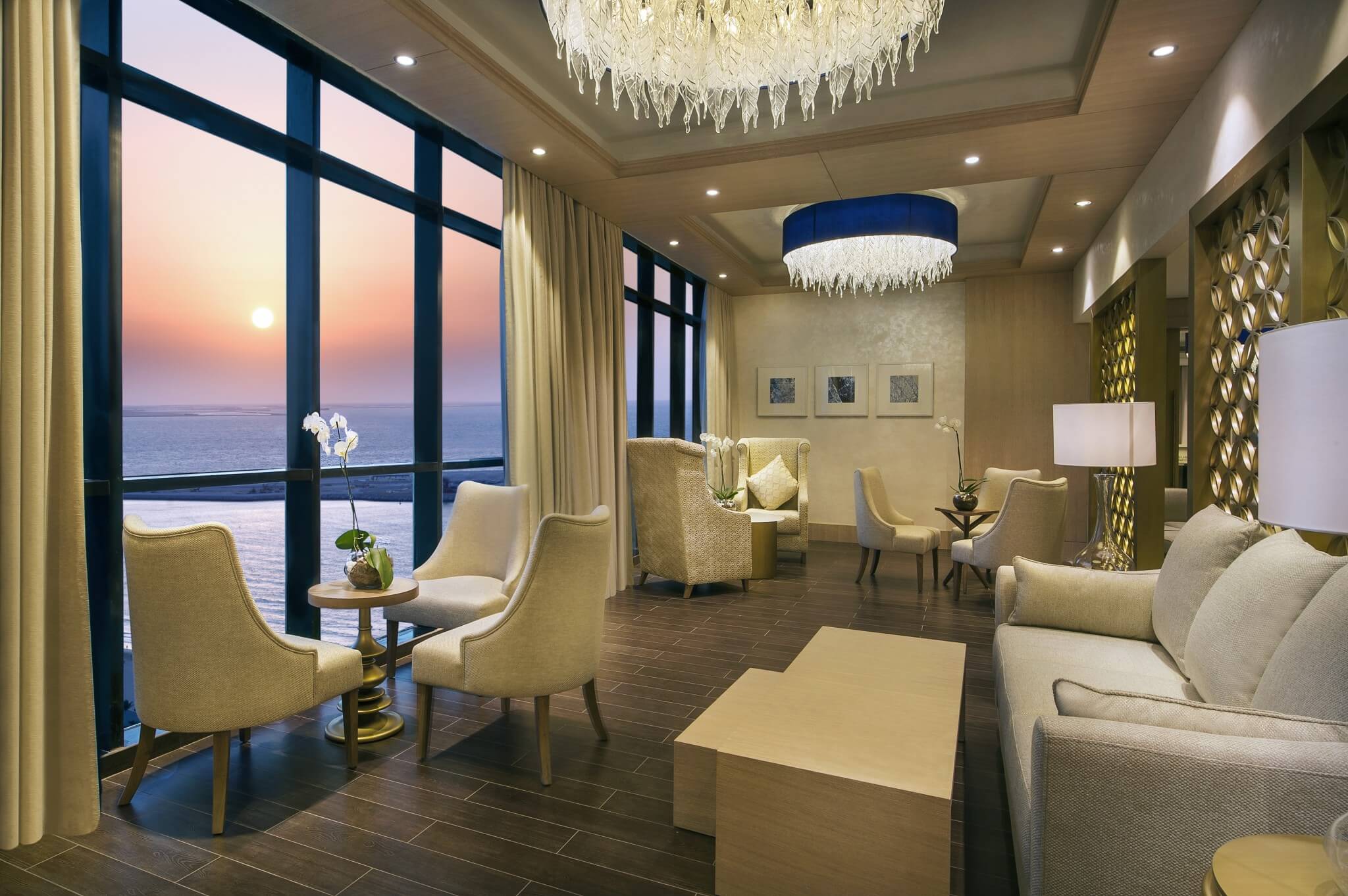 Habtoor Grand Resort Executive Club Lounge Sofa Area