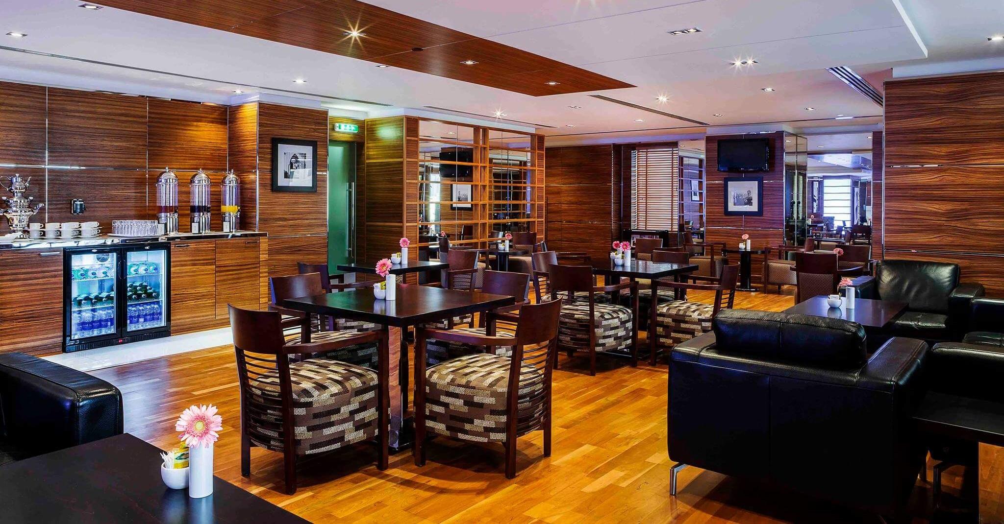 Hilton Dubai The Walk Executive Club Lounge Dining Area