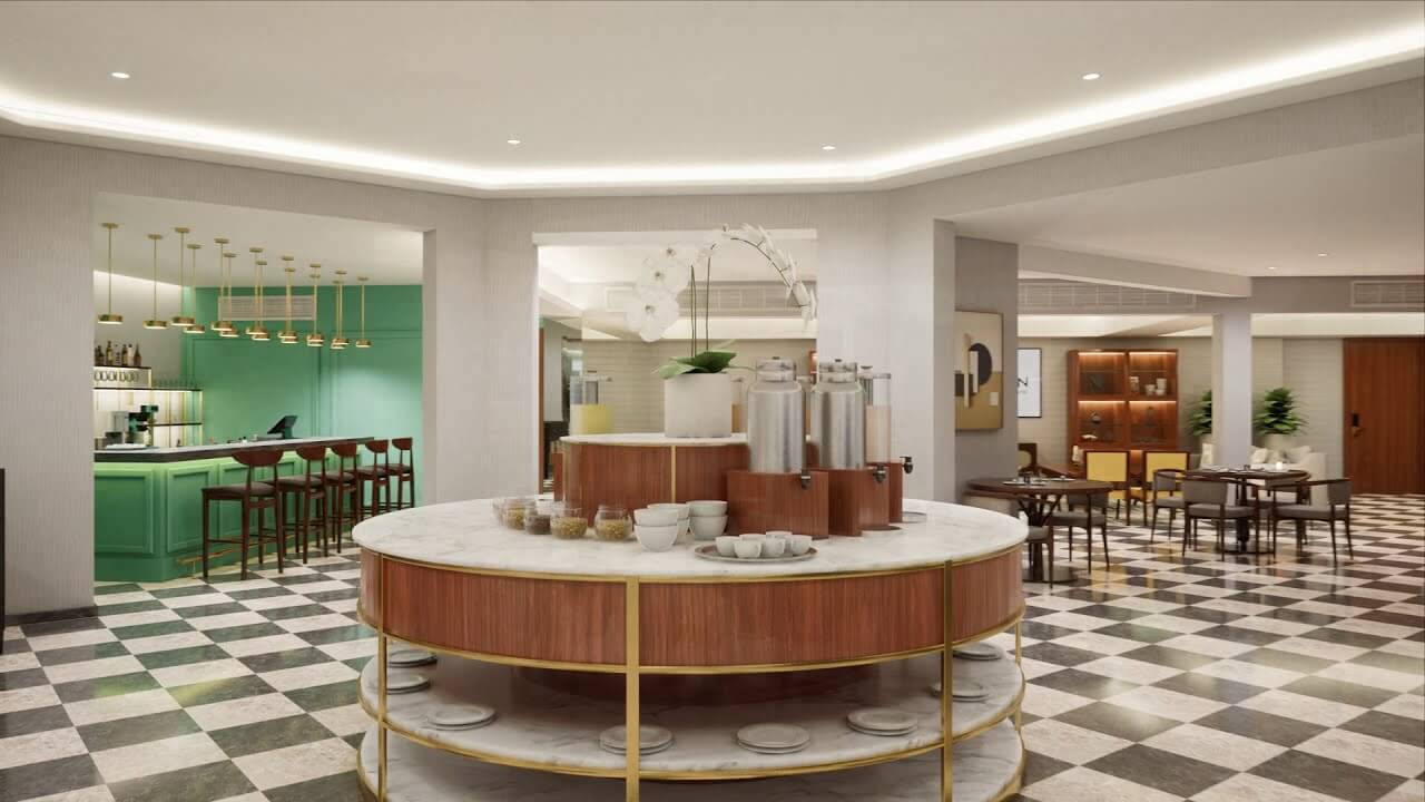 Le Meridien Dubai Hotel and Conference Centre Executive Club Lounge Circular Table