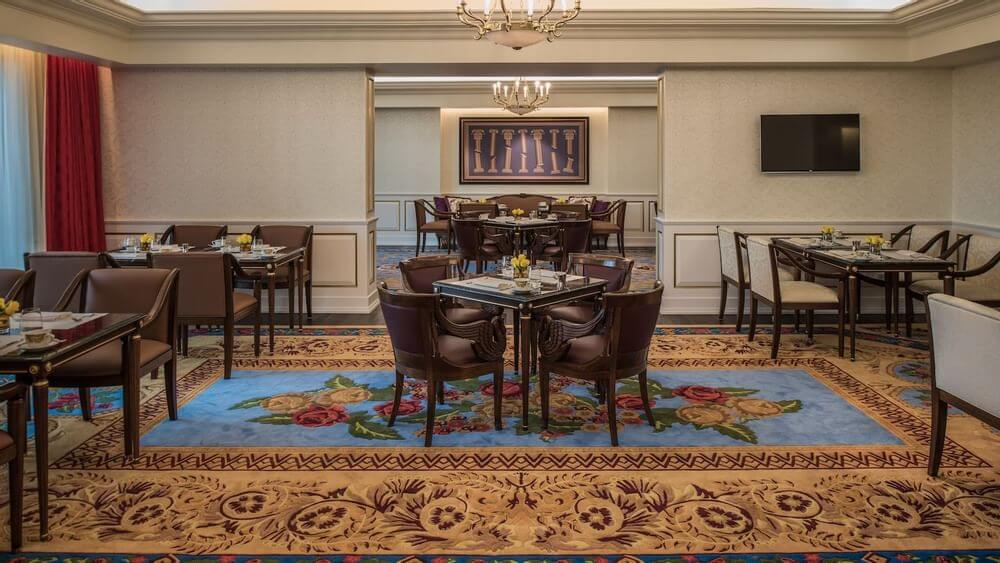 Palazzo Versace Dubai Executive Club Lounge Dining Area