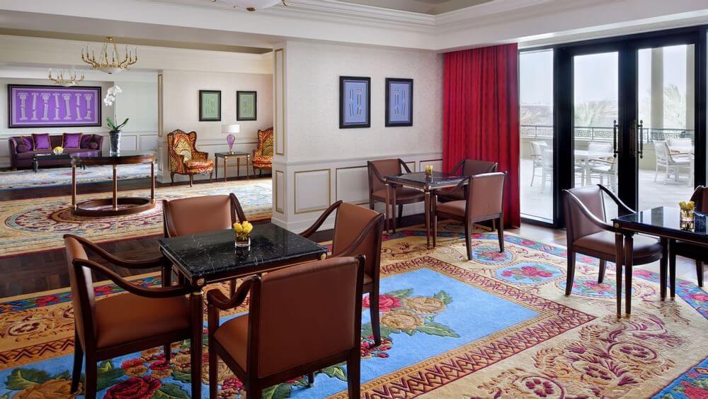 Palazzo Versace Dubai Executive Club Lounge Seating Area