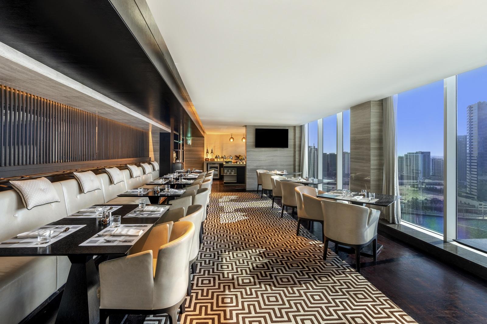 Pullman Dubai Downtown Executive Club Lounge Dining Tables