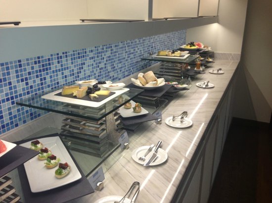 JA Ocean View Hotel Executive Club Lounge Food Table