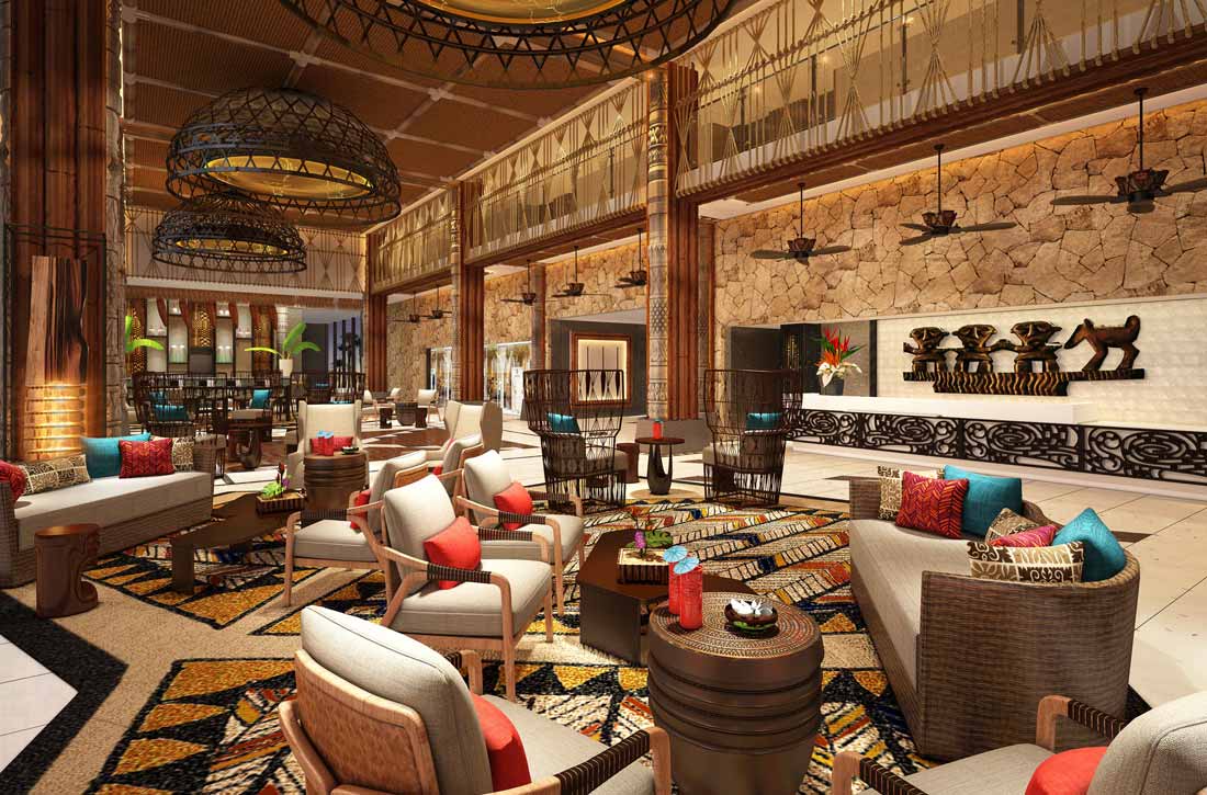 Lapita, Dubai Parks and Resorts, Autograph Collection Lobby