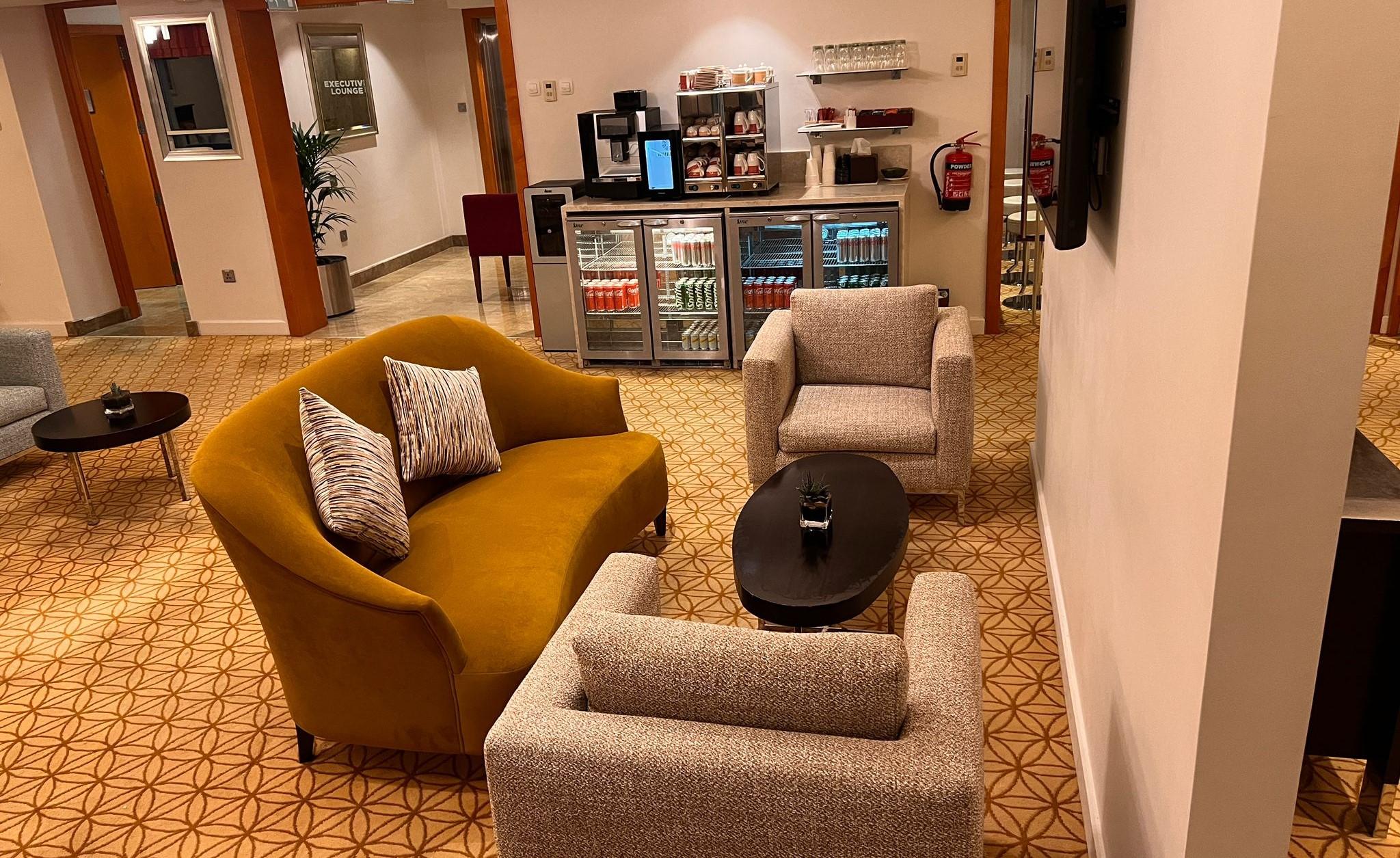 Hilton Doha Executive Club Lounge Drinks Area