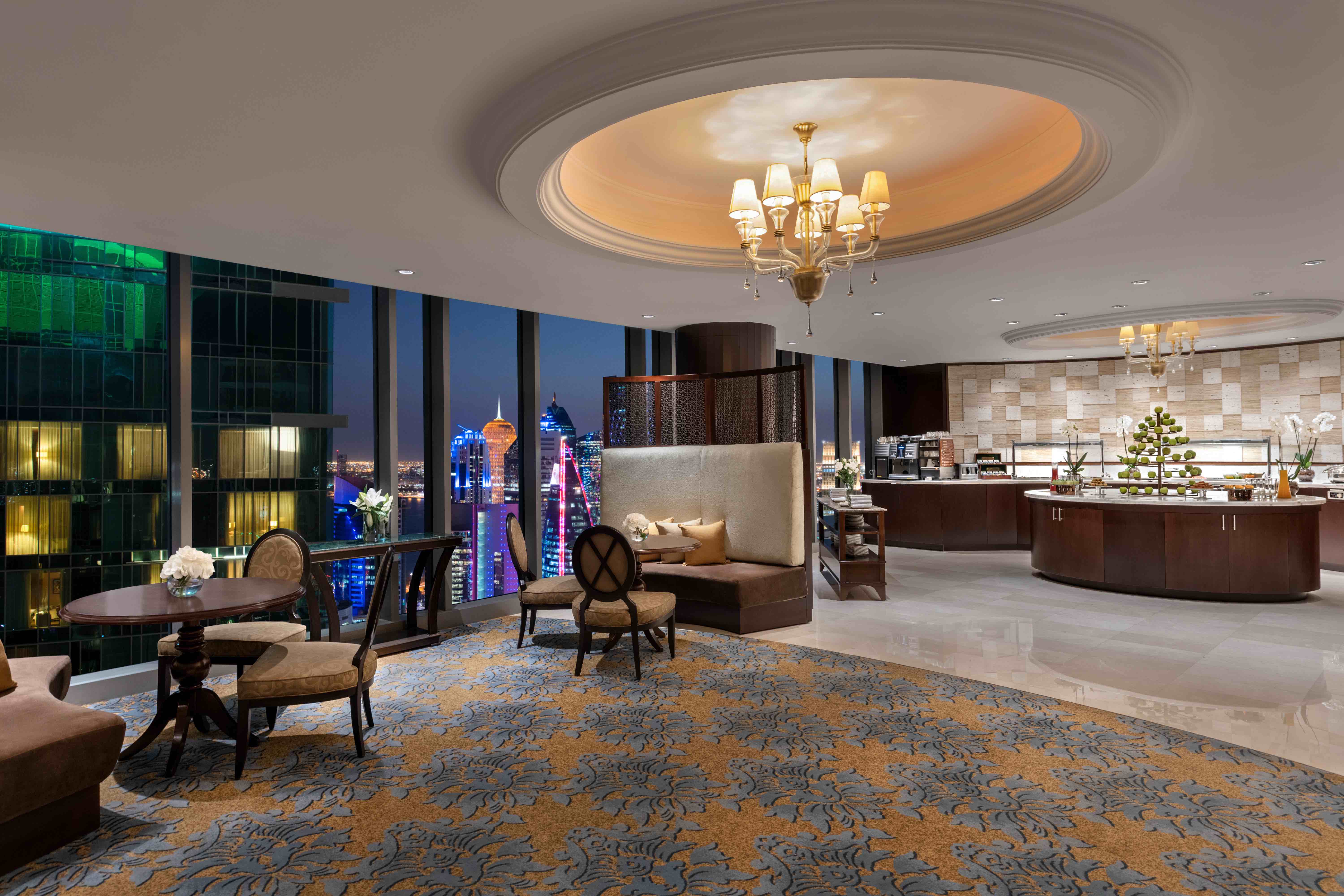 JW Marriott Marquis City Center Doha Executive Club Lounge Food Area