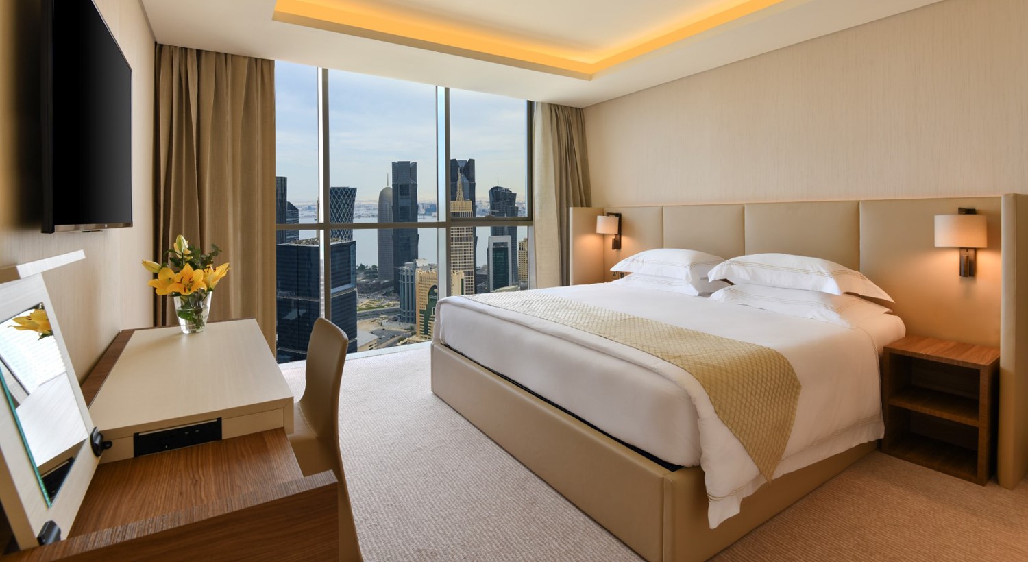 voco Doha West Bay Suites King Bedroom
