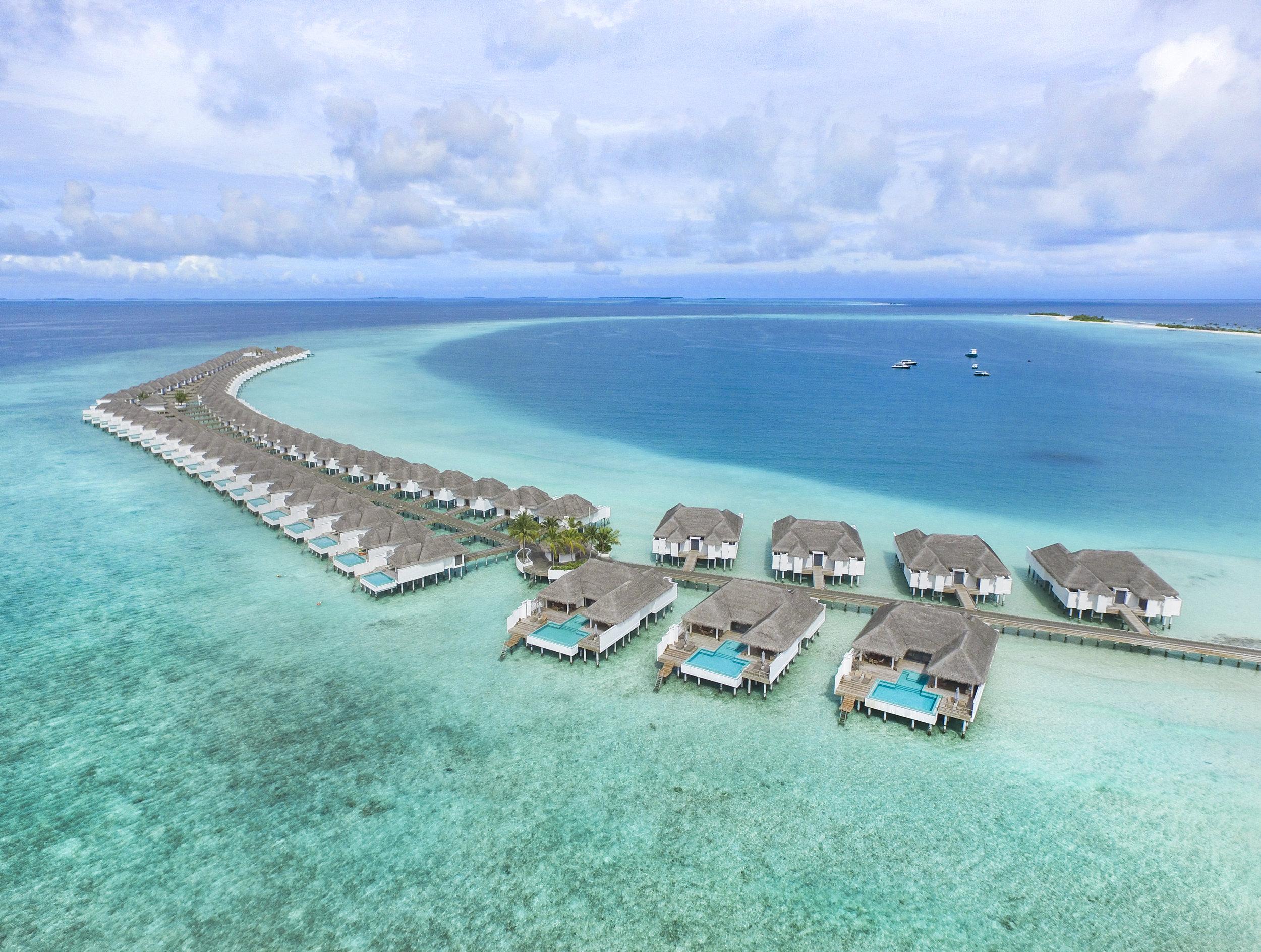 Finolhu Baa Atoll Maldives Aerial View