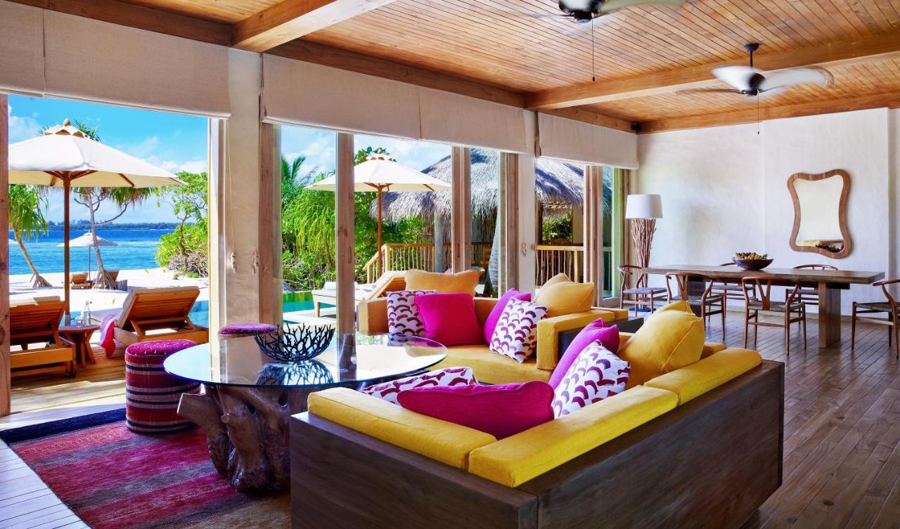 Six Senses Laamu Bedroom Lounge Area