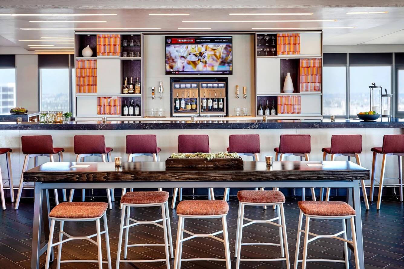 Los Angeles Airport Marriott Executive Club Lounge Bar Area