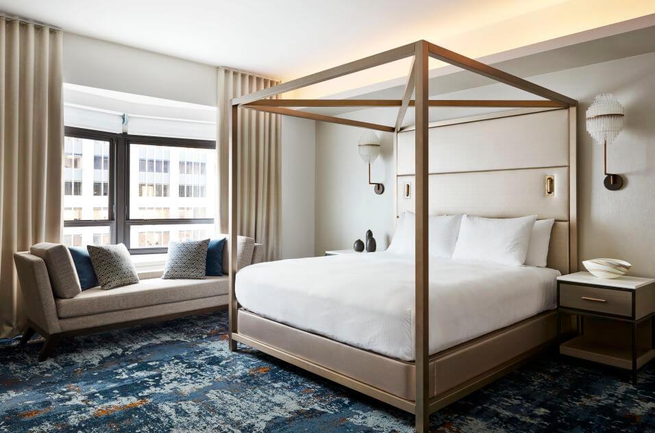 New York Hilton Midtown Corner Suite Bedroom