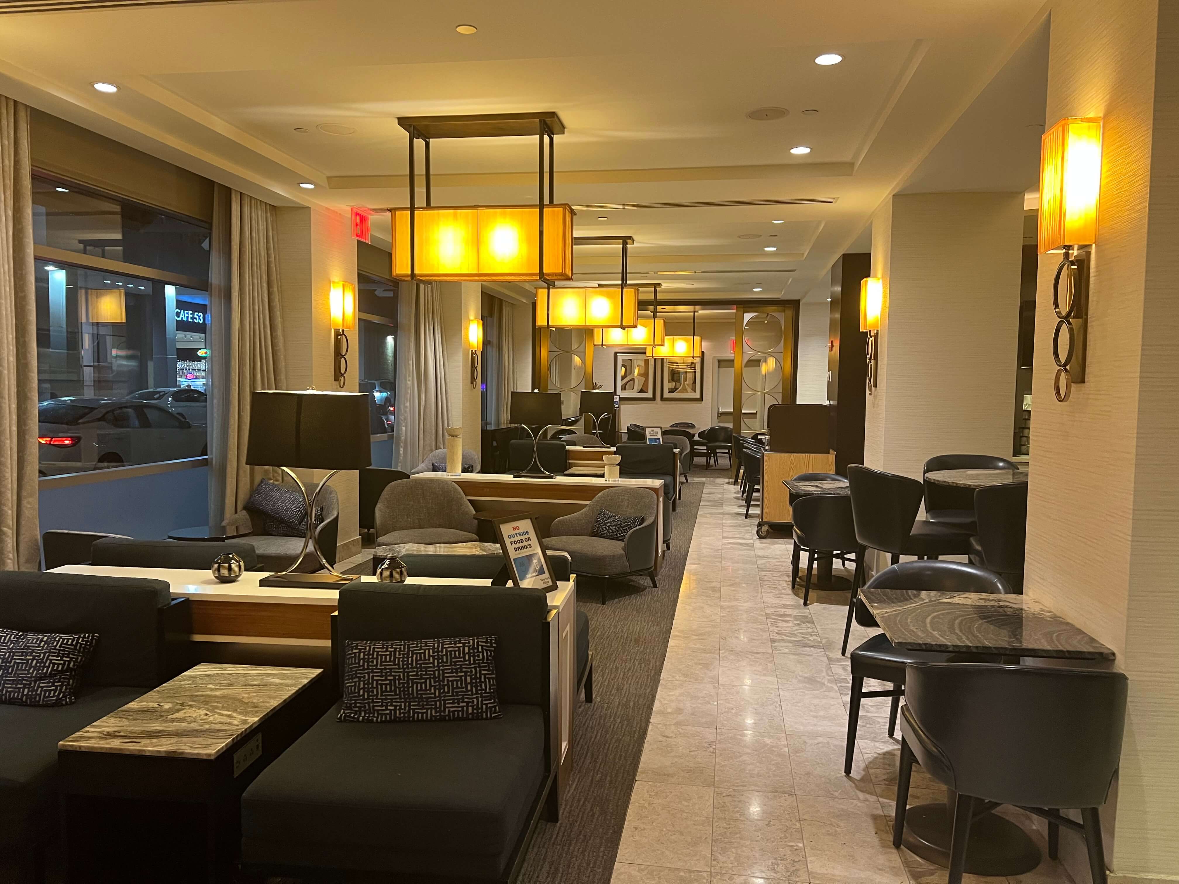 New York Hilton Midtown Executive Club Lounge Seating Area
