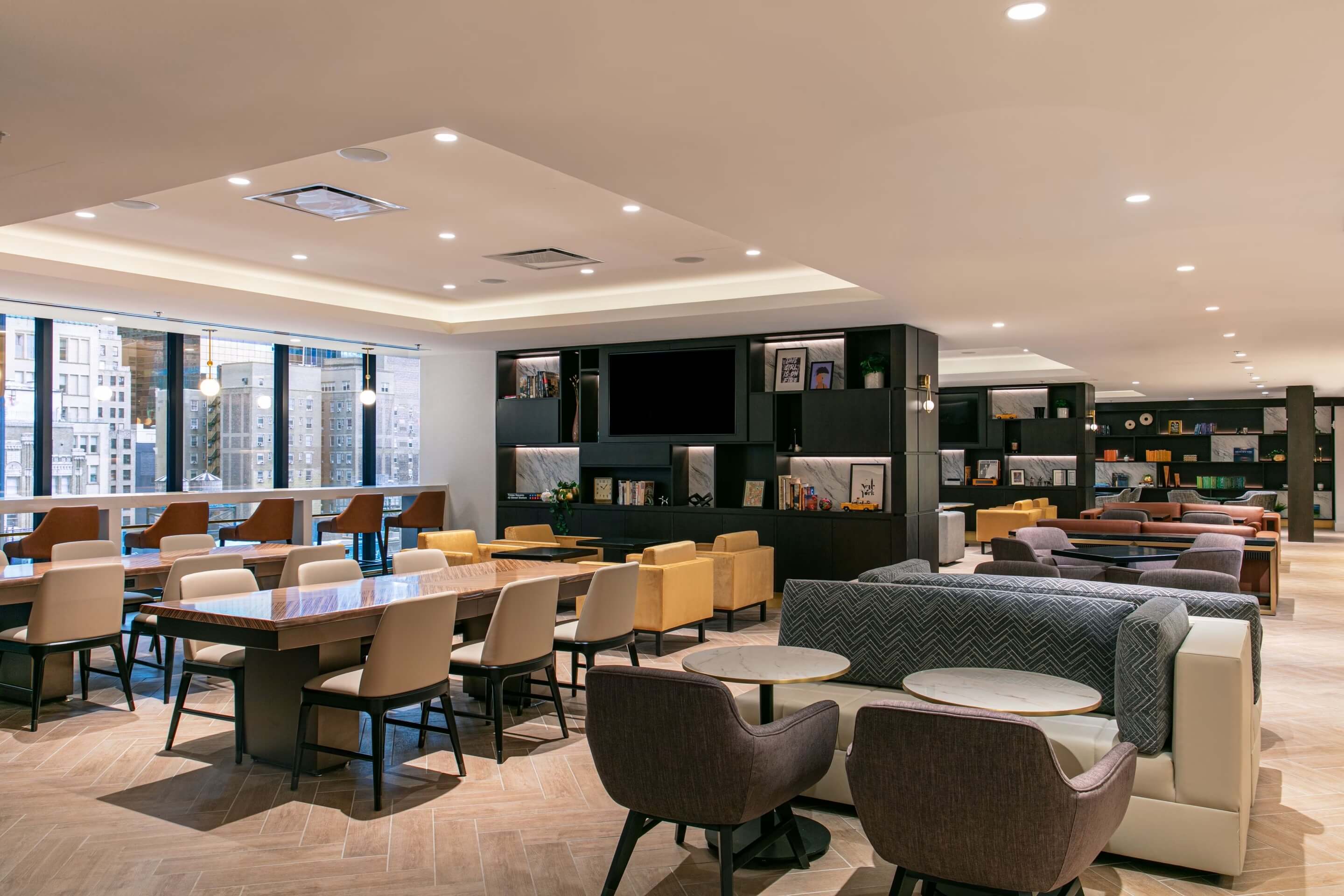 New York Marriott Marquis Executive Club Lounge Seating Area