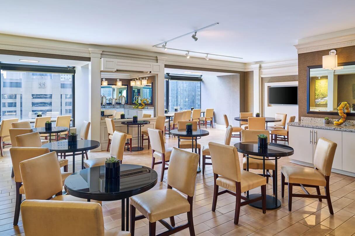 The Westin Chicago River North Executive Club Lounge Dining Tables