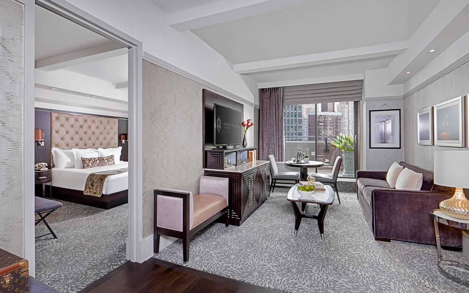 WestHouse Hotel New York Living Room Terrace Suite