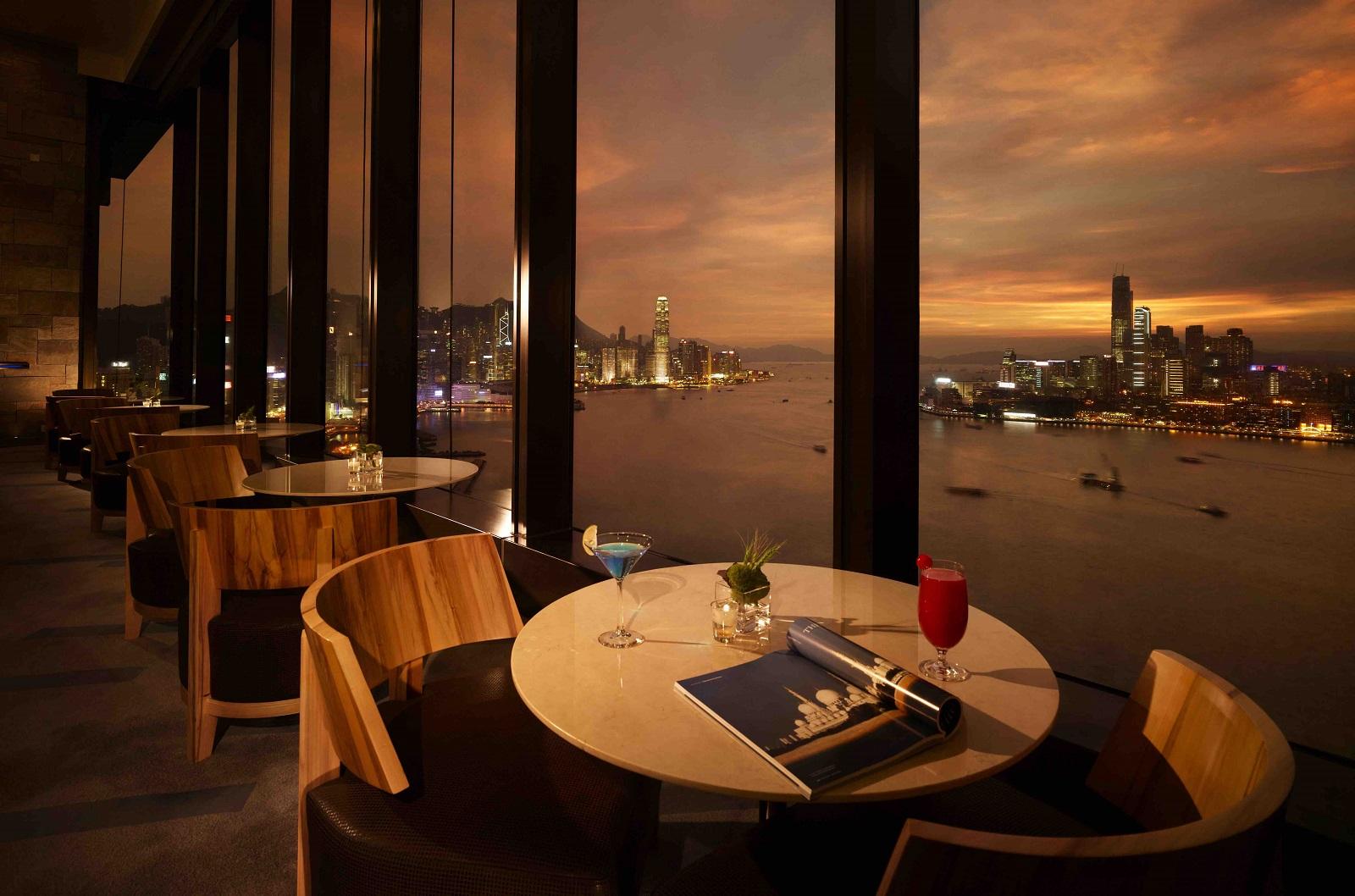 Harbour Grand Hong Kong Executive Club Lounge Tables with View