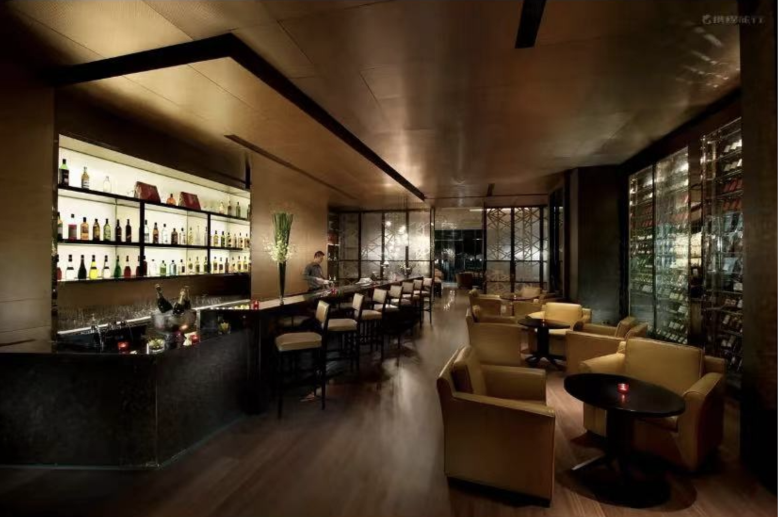 Hilton Guangzhou Tianhe Executive Club Lounge Bar Area