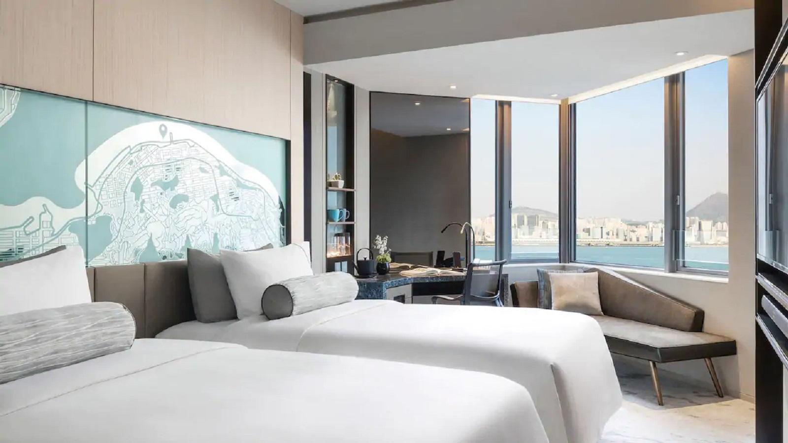 Hyatt Centric Victoria Harbour Hong Kong Twin Bedroom