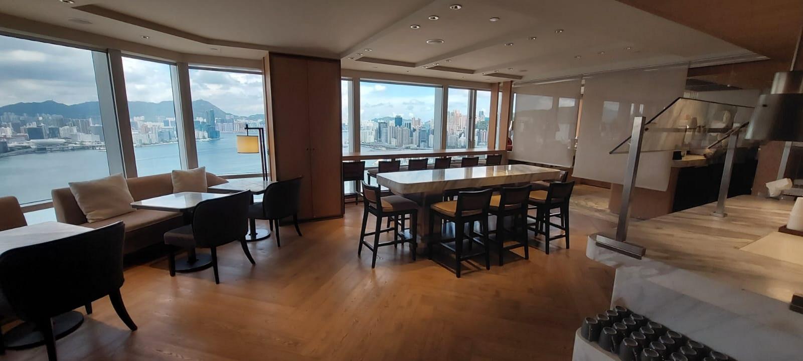 Renaissance Hong Kong Harbour View Hotel Executive Club Lounge Table Seating