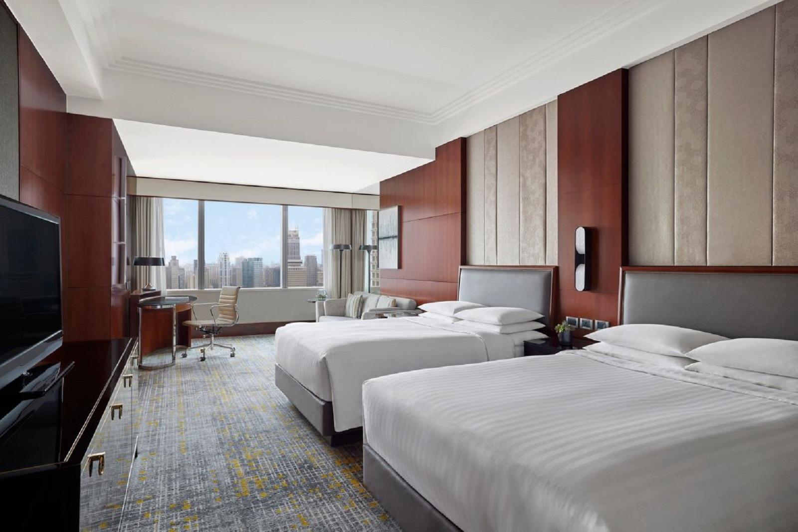 Shanghai Marriott Marquis City Centre Twin Bedroom