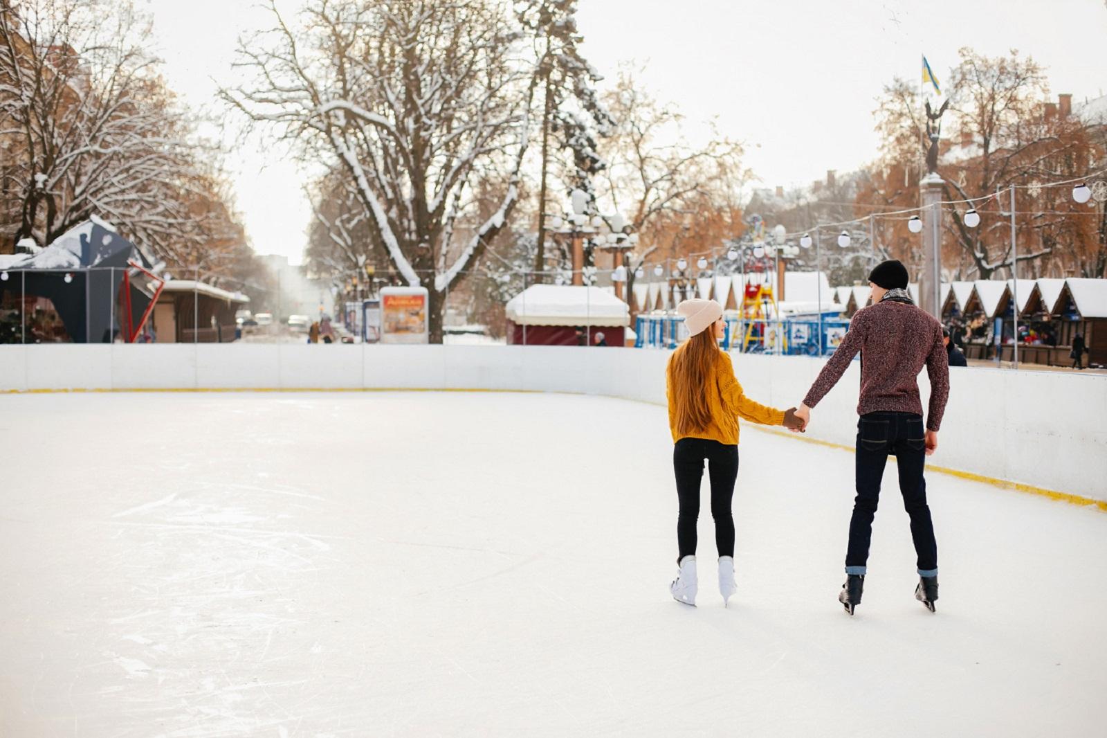 A Romantic Morning Spent Ice Skating in the New York Winter