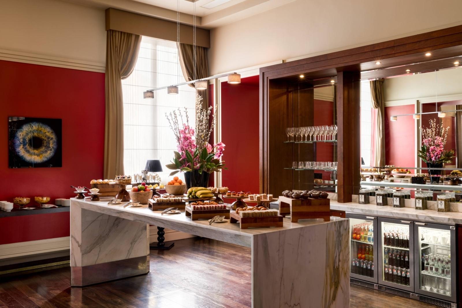 St. Pancras Renaissance Hotel London Executive Club Lounge Food Spread