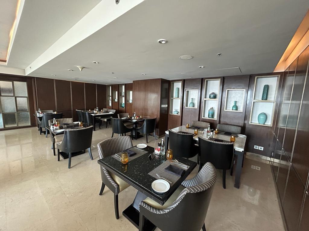 JW Marriott Mumbai Sahar Executive Club Lounge Dining Seating Area